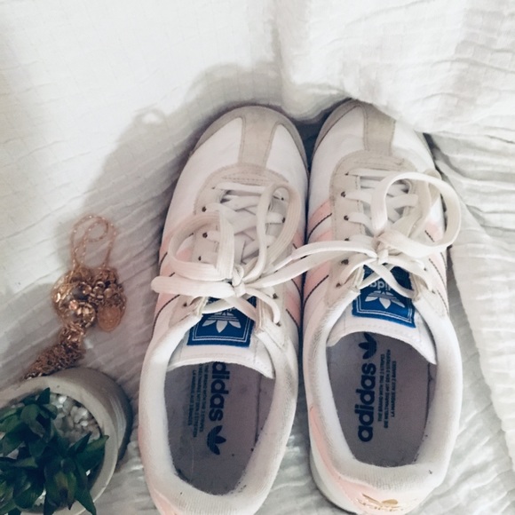 Pink and White Adidas Samoa - Picture 2 of 3